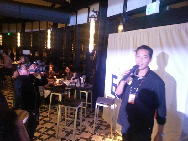 EOPhilippines's tweet photo. "The Philippine Conyo" Leon Araneta kicks off the Philippine leg of EO24 #EOPhilippinesXmas http://t.co/EbCRV1c8
