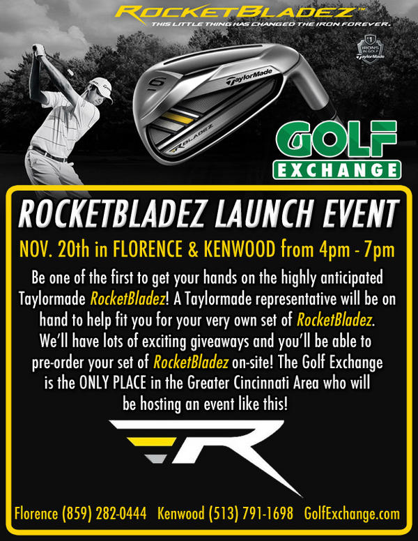 TheGolfExchange's tweet image. Have you heard about our @TaylorMadeGolf  #RocketBladez event?