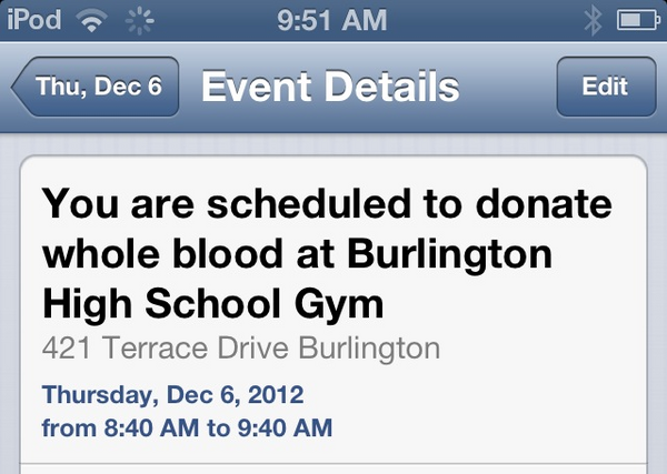 Lainey6_10's tweet photo. I'm soo nervous! I've never donated and I'm scared of needles >.< time to overcome my fear I guess...lol http://t.co/jTu1j80F