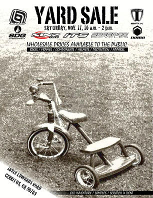 #BMX BLOWOUT SALE! THIS SATURDAY, ONE DAY ONLY! WHOLESALE PRICES AVAILABLE TO THE PUBLIC! CLICK IMAGE FOR DETAILS...