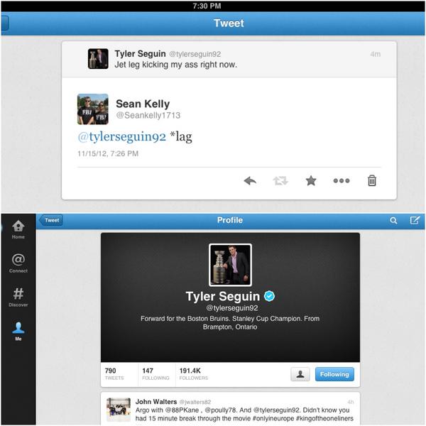 SeanKelly145's tweet image. I mad @tylerseguin92 delete his tweet #SpellChecked #Owned