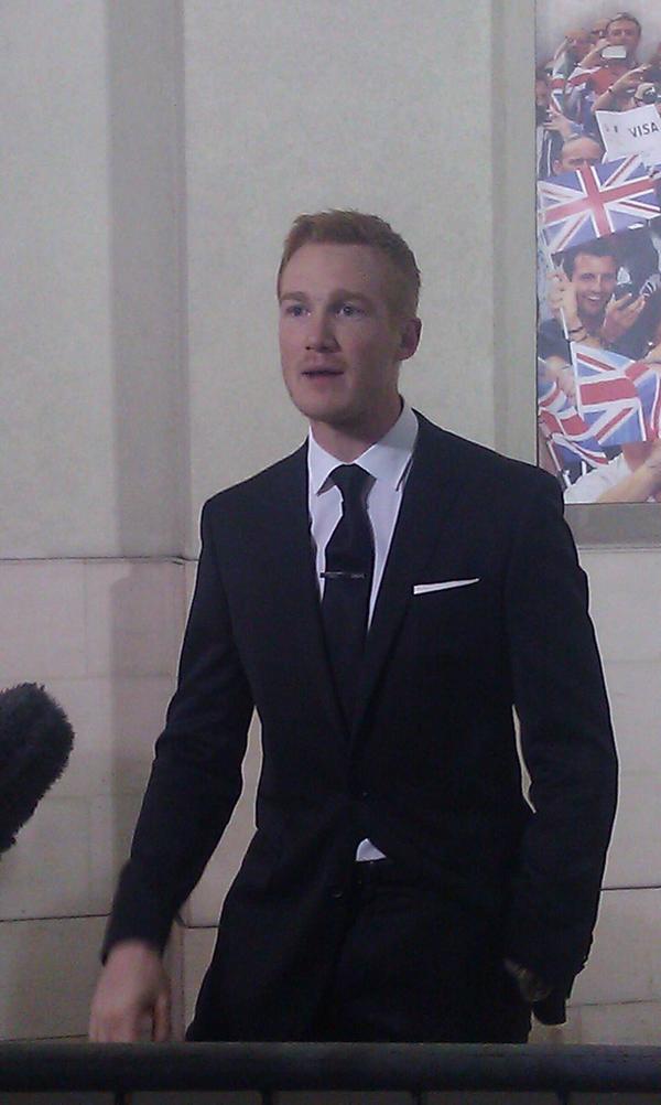 TeamGB's tweet photo. @GregJRutherford looking sharp even in the cold!  #BTBritOlymBall #OurGreatestTeam http://t.co/yWgt0aYW