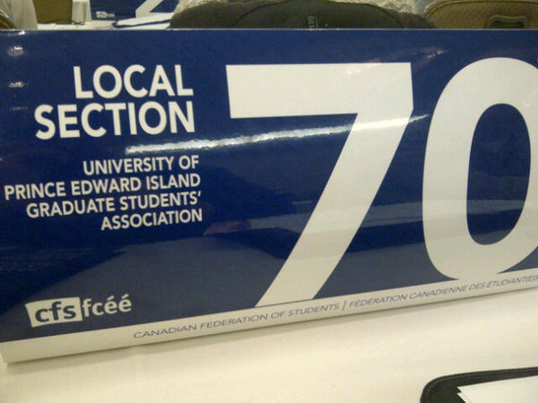 gsacarleton's tweet image. We are holding a proxy for our friends at the UPEI GSA. Now that&apos;s #gradlove #fcee12