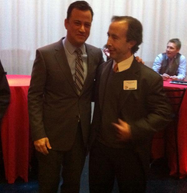 Cool! RT <a href="/standuptracy/">Tracy Carracedo</a>: Hey Now! I got to meet <a href="/jimmykimmel/">Jimmy Kimmel</a> today. He couldn't have been nicer. Great guy! #abc #jkl