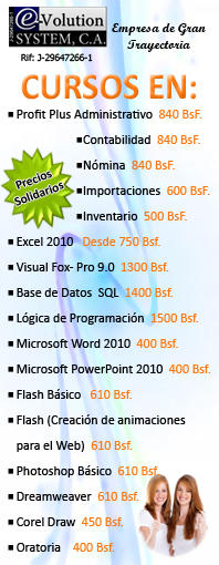 EvolutionSyste's tweet image. Nuestros Cursos