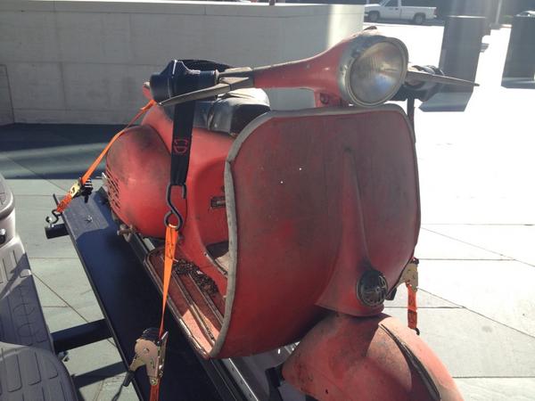 rentamoped's tweet photo. Got this today from some nice folks in Sherman. #vespa #vespaallatate #1964 http://t.co/Tk98GBhl