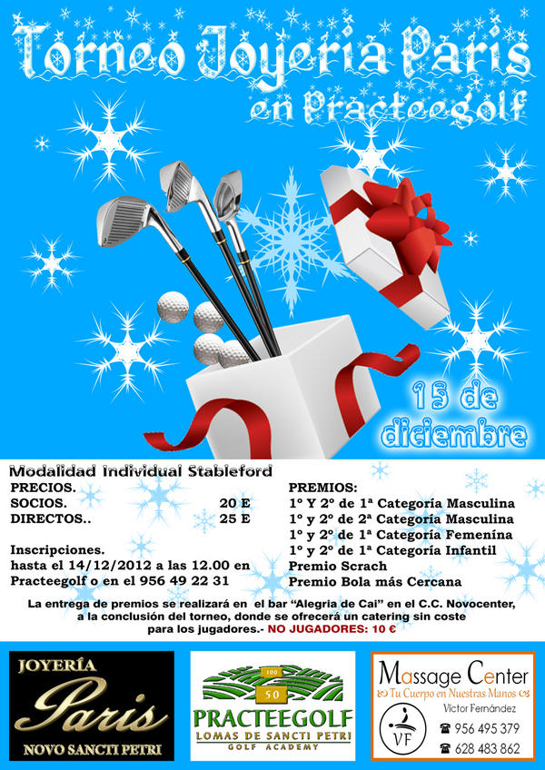 Practeegolf's tweet image. Torneo navideño en Practeegolf. 15 de Diciembre @yuyudecai @golfinspain @marca  @Cronicagolf @javi_tinoco RT.Please