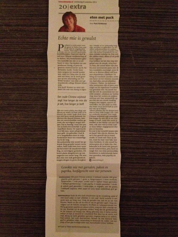 Leuk stukje in De Stentor en De Gelderlander