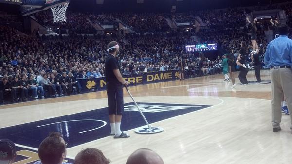“<a href="/LepLegion/">Leprechaun Legion</a>: And there's Jake Golic mopping the floor during a timeout ”