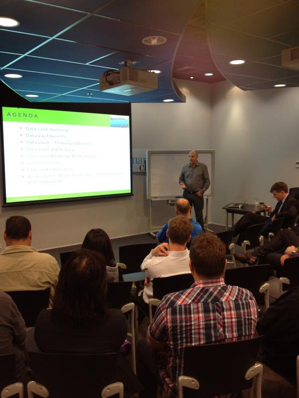 erikfransen's tweet image. RT @wherescape . @gohansgo presenting on #datavaults at our latest #WhereScape Masters of #BI session in NZ