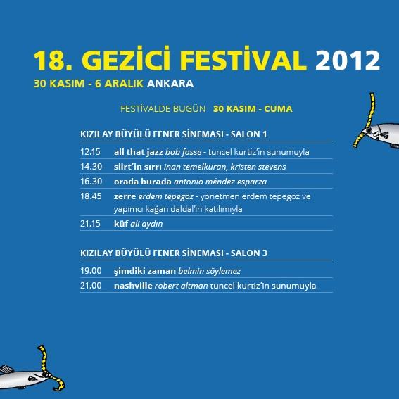 Gezici Festival - 30 Kasım Cuma