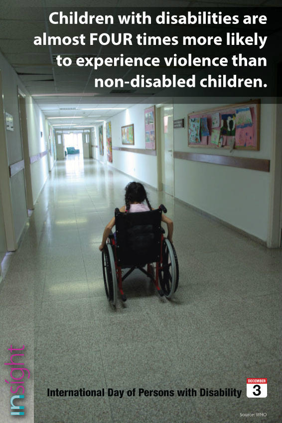 Children with disabilities experience FOUR times more violence  #IDPwD via <a href="/iniscom/">Social Good. By Design.</a> Photostory 6