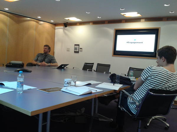 McCademy_Al's tweet photo. I am tweeting. On Twitter. In a seminar talk about Twitter. From @TwitterUK via @theboak Twit, twit, twoo. http://t.co/lP08kRPC