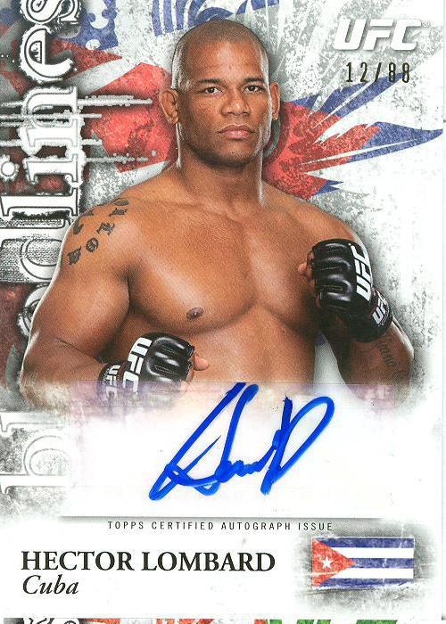 Topps's tweet photo. .@UFC Bloodlines insert will also include autographs, these cards will be HOT! @HectorLombard #Cuba #FirstAuto http://t.co/eOq9jfUo