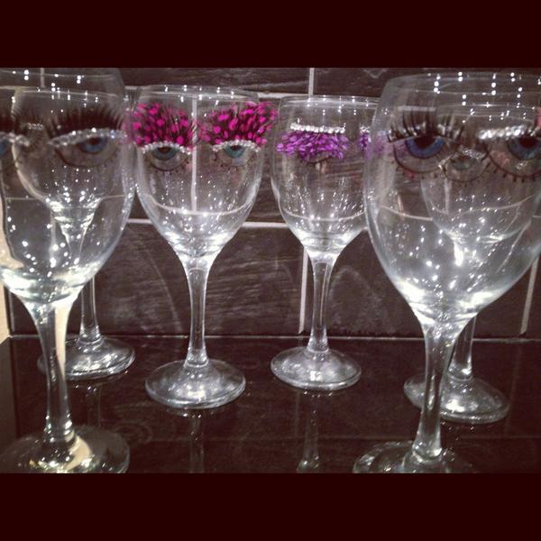 fanciflair's tweet image. Amazing #lashdesign wine glasses / gorgeous x