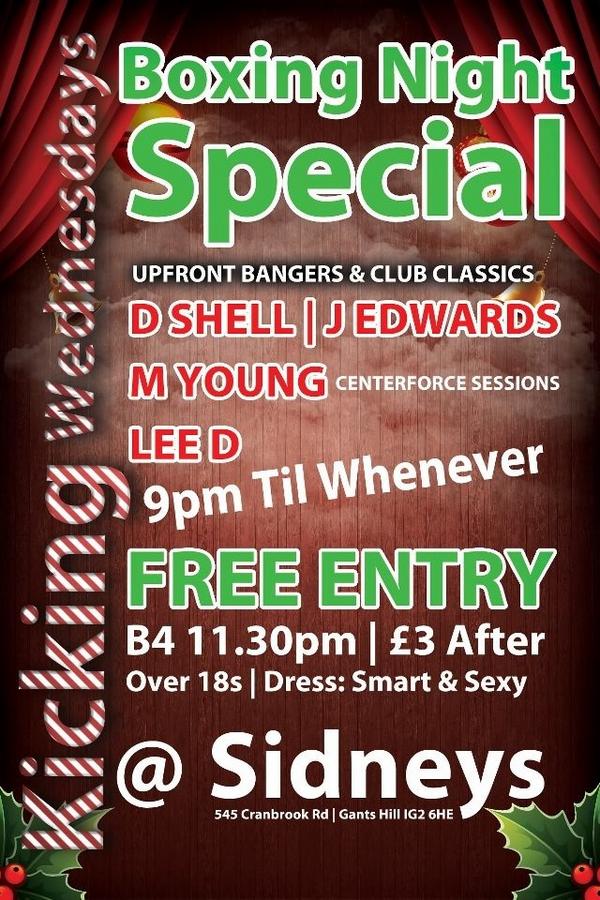 Boxing Day 
Not a night to miss!!!!!!