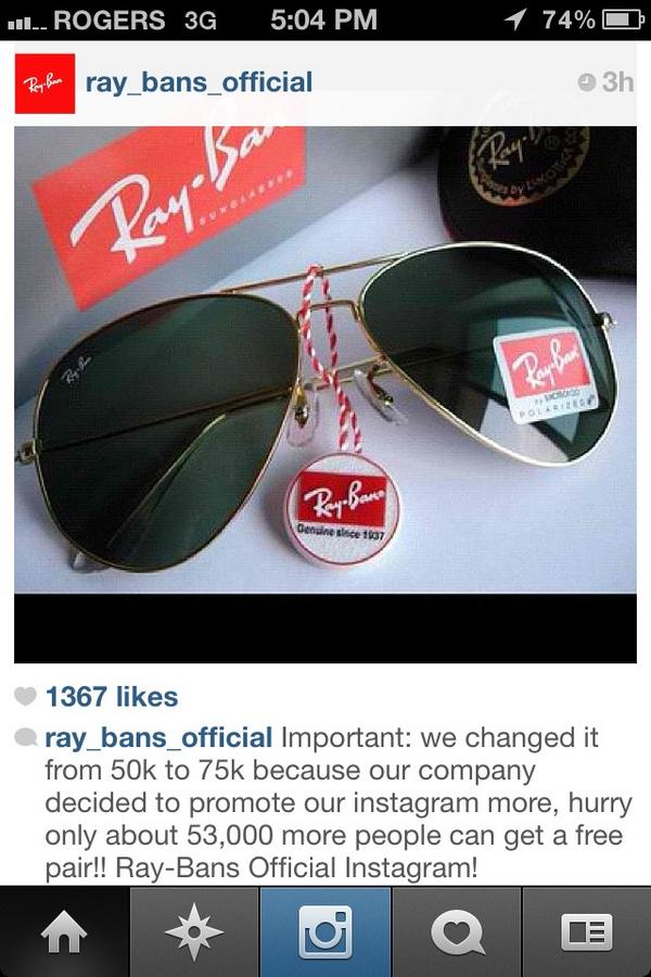 theReader83's tweet photo. Follow @ray_bans_official on instagram and shout them out! http://t.co/3Czgv74t