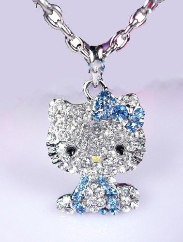 Krystal Couture Hello Kitty Swarovski crystals White Gold Necklace