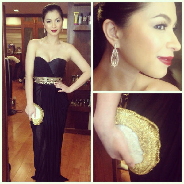 Emi_BJorge's tweet photo. beautiful Angel Locsin using my clutch and earrings from the new collection :) http://t.co/goKwSR3Q