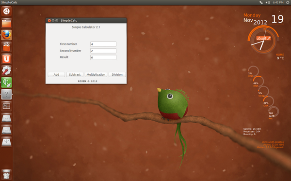 ChrisSunith's tweet image. My first QT Application @alwindoss #crashpoint #qtlearner #buntugeek #calculator