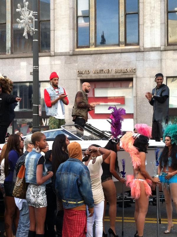 sam_burglar's tweet photo. @BigSean filming Guap vid in the D http://t.co/kAPOVK2l