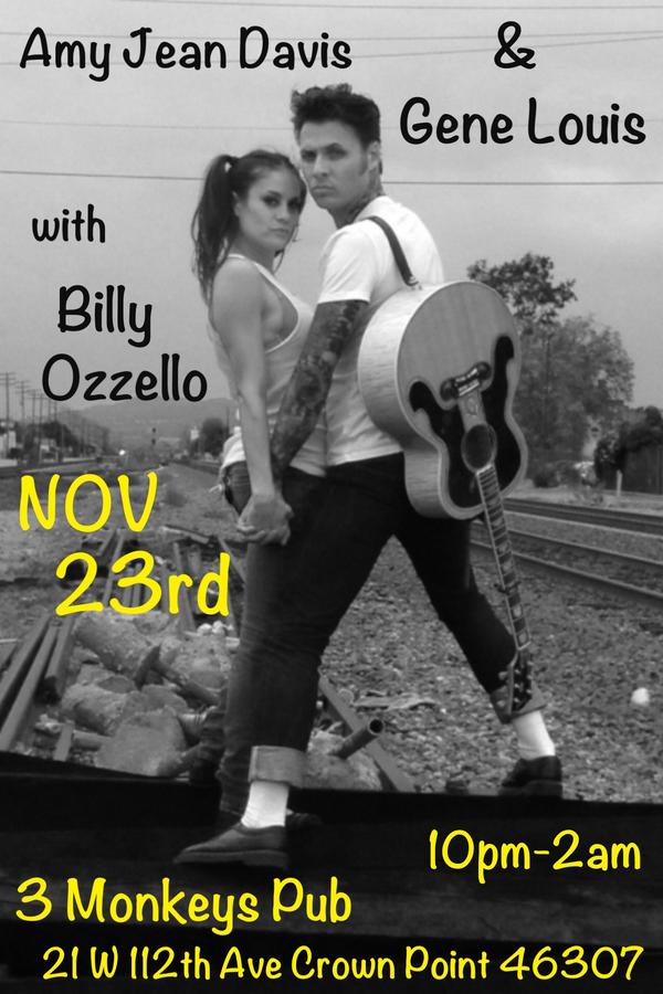 hazeleyedvegan's tweet image. #posterplus #poster #posterapp #3monkeyspub @genelouismusic #billyo #livemusic #crownpoint Nov 23rd