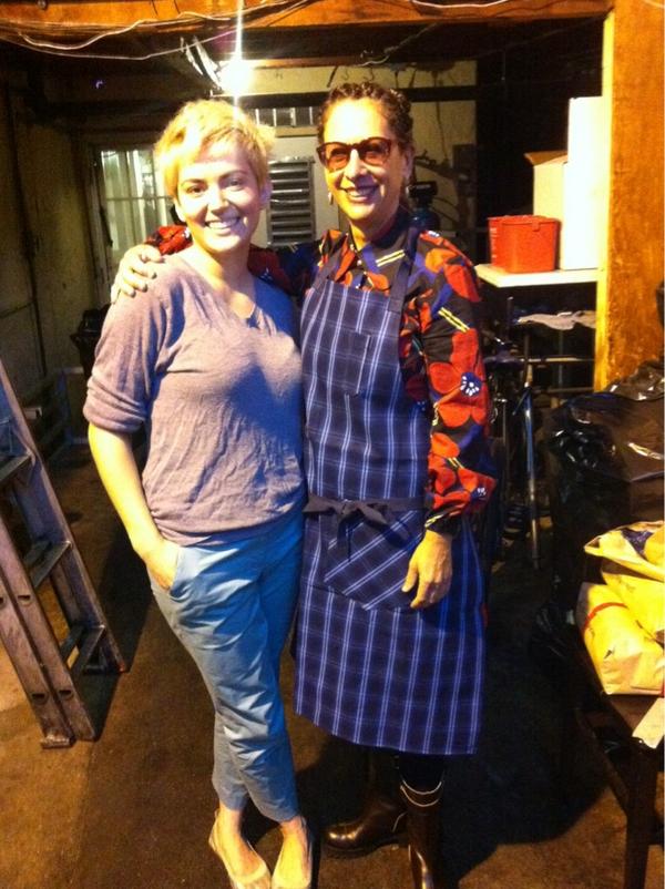 hedleybennett's tweet image. Osteria Mozza just got hit with some serious plaid! Now wearing our Scottie aprons! #nancysilverton #hedleyandbennett