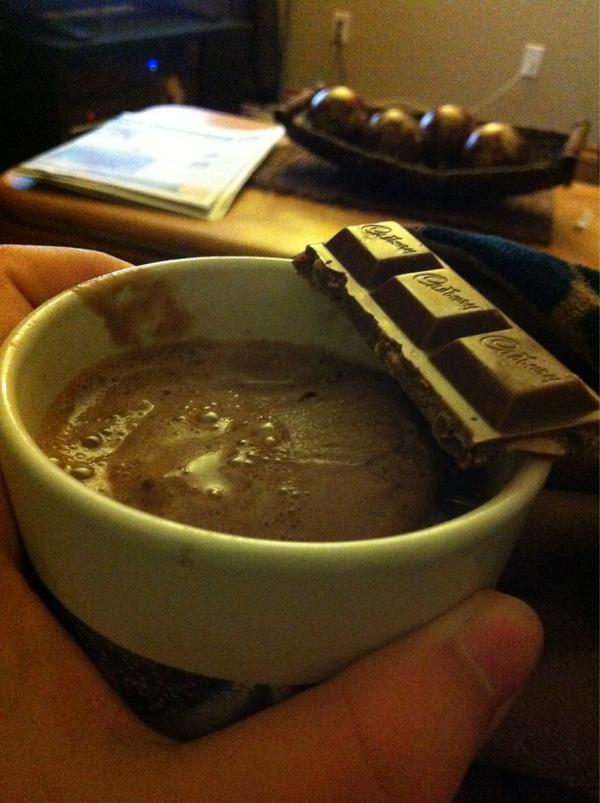 chezzacanada's tweet image. I asked mom for a hot chocolate. 
#overachieved