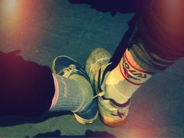 RJfromDAS's tweet image. Sock buddies 4 life @CarlDavies90 @jenlong resurrecting the old school classics