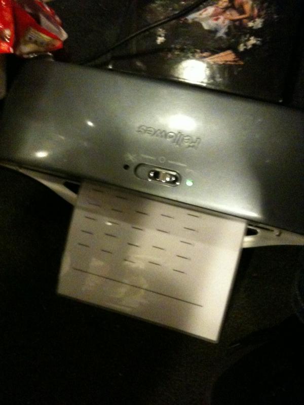 ...into the laminator...