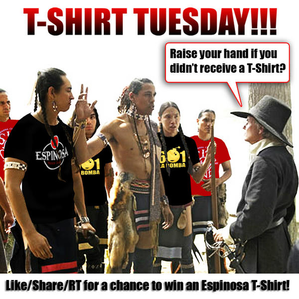 #TshirtTuesday! "Thanksgiving Edition" RT for a chance to win an Espinosa Tshirt! 
Like us on FB (FB.com/EspinosaCigars)