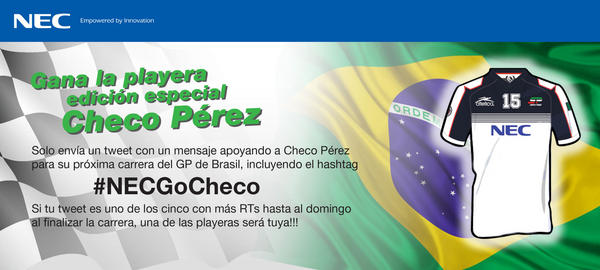 Tenemos playeras conmemorativas de esta gran temporada de #F1 <a href="/OfficialSF1Team/">Çeven Ayali</a>, celebra con nosotros y gana #NECGoCheco