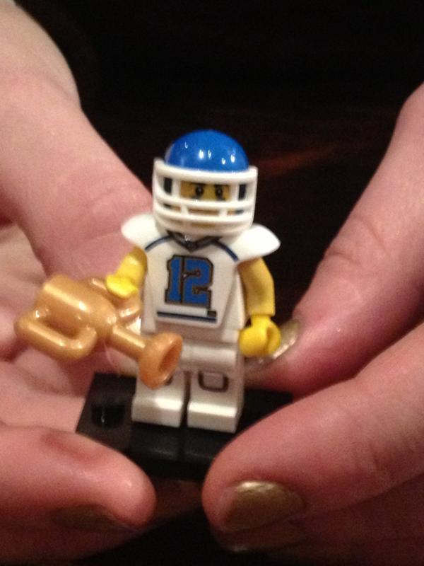 alexa_bone's tweet photo. A night well spent will @cathersgill and #legoman #5 http://t.co/B8RkRE59