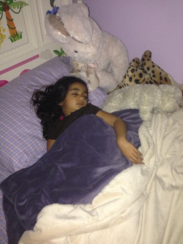 ydpatel's tweet photo. Coming home to a sleeping child is a beautiful thing. http://t.co/GPBGyx84