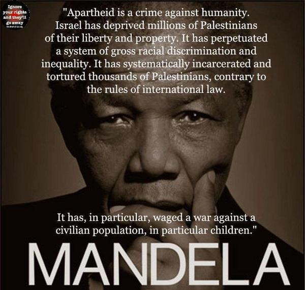 CUArabSoc's tweet photo. Nelson #Mandela on #Palestine - #Gaza http://t.co/Hx0wiG4v