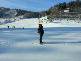 ลบ9องศา ยามเช้าที่ สกีรีสอร์ท เกาหลี