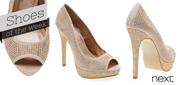 nextofficial's tweet photo. RT for your chance to #win the #shoeoftheweek - these Nude Embellished Peep Toe Court Shoes £50, http://t.co/G6CZUnN5 http://t.co/SuEOVSvz