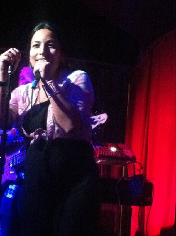 This woman is so pregnant and rocking the shit out of this stage. Ana Tijoux @ Brick &amp; mortar.