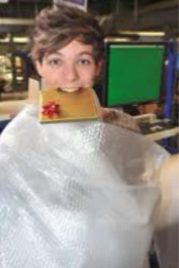 Dear Santa, 
  All I want for Christmas is Lou
                    Sincerely, Me
#Presents #Christmas #BubbleWrappers