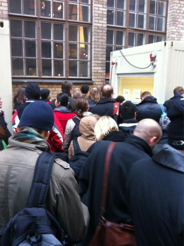 JarkkoForsberg's tweet image. Maybe some automatization, even #zenrobotics for registration next year #slush12? :)