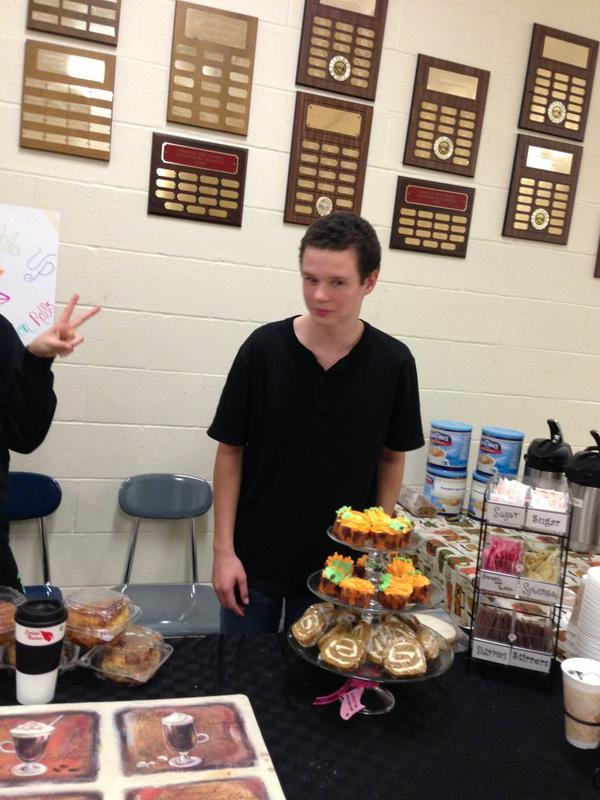 Little nick helping at conferences!