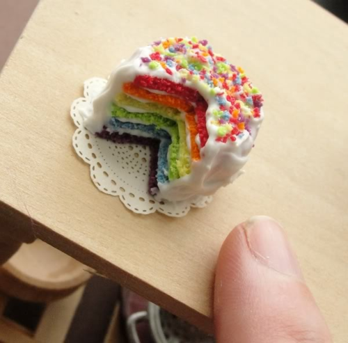 Tiny Rainbow Cake