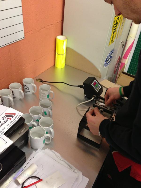 Jason on cup printing duty
