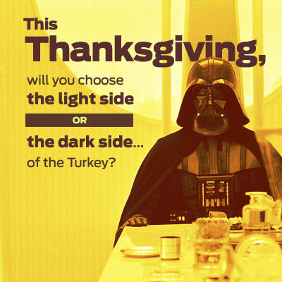 Twitter 上的Star Wars | Andor Premieres Sept 21 On Disney+："This Thanksgiving,  Will You Choose The Light Side Or The Dark Side...of The Turkey?  Http://T.co/Bsrx83M2" / Twitter