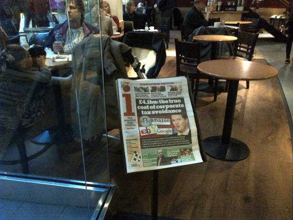 ballueder's tweet image. Silly them! RT @ddesybel: Nice to see Starbucks advertising their own tax avoidance in shop :-)