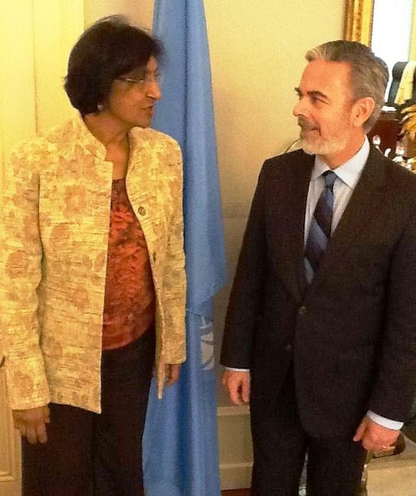 The Foreign Minister of Brazil met the UN High Commissioner for Human Rights, Navi Pillay. @UN_HRC