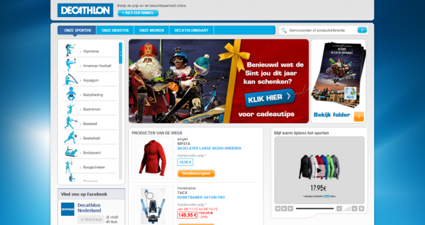 Wat uitgeprobeerd met de voorpagina van decathlon.nl morgen verder..