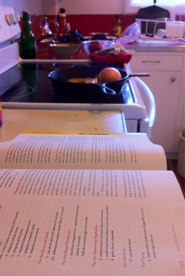 madrechocolate's tweet photo. We're making your Oaxaca mole recipe from your new book for our turkey w/a Hawaiian twist- pineapple! @MaricelPresilla http://t.co/b74fd8cK