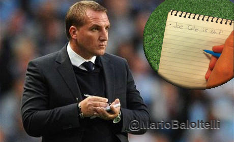 Only one note tonight so far from Brendan Rodgers
