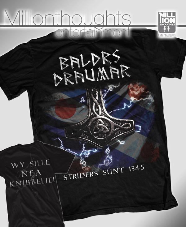 baldrs_draumar's tweet photo. New shirts!!! For those who are proud of their culture and identity! Wy sille nea knibbelje (we will never bow)! http://t.co/Ip3nTt18